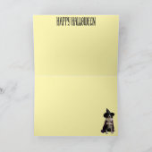 Border Collie Hexe Halloween Karte (Innenseite)