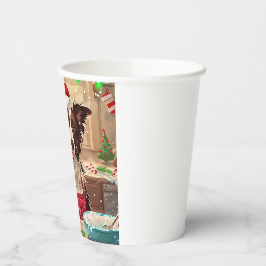 Border Collie Holiday Baking: Feierliche Weihnacht Pappbecher (Links)