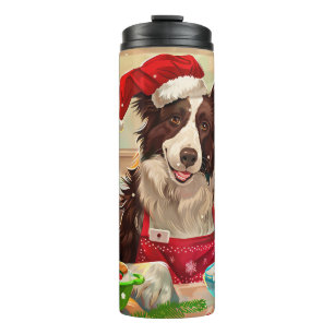 Border Collie Holiday Baking: Feierliche Weihnacht Thermosbecher