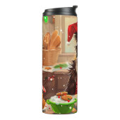 Border Collie Holiday Baking: Feierliche Weihnacht Thermosbecher (Nach links gedreht)