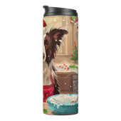Border Collie Holiday Baking: Feierliche Weihnacht Thermosbecher (Nach rechts gedreht)