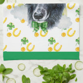 Border Collie Holiday Wohngestaltung St Patricks D Geschirrtuch (Gefaltet)