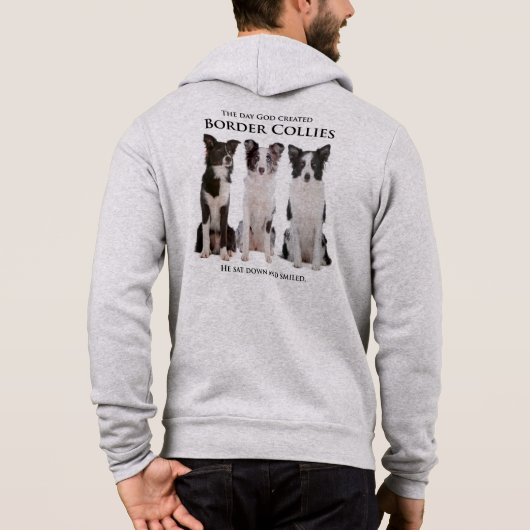 Border Collie Hoodie (Rückseite)