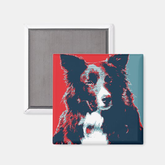 Border Collie Hope Parody Poster Magnet (Vorderseite/Rückseite)