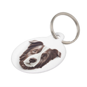 Border Collie Hund 3D Inspiriert Haustiermarke