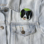 Border-Collie-Hund addieren Text-Haustier Button (Beispiel)