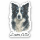 Border Collie Hund Aufkleber (Vorderseite)