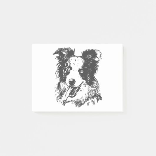 Border Collie Hund - Aussie Liebhaber Post-it Klebezettel (Vorderseite)