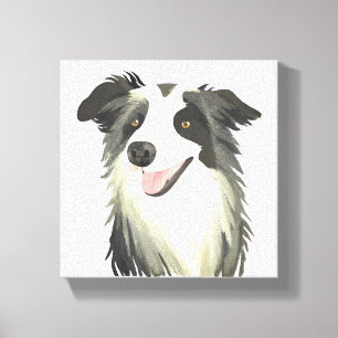 Border Collie   Hund Beautiful Pet Watercolor Leinwanddruck