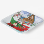 Border Collie Hund in Christmas Delivery LKW Schne Pappteller (Gewinkelt)