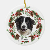 Border Collie Hund Keramik Ornament (Vorne)