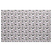 Border Collie Hund lila Flora Stoff (Fat Quarter (45,7 x 55,9 cm))
