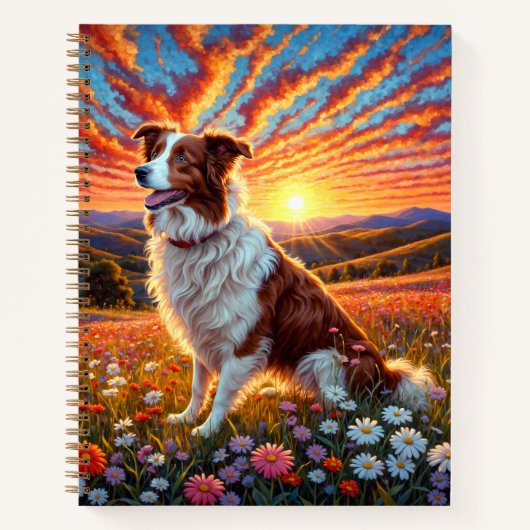 Border Collie Hund Notizblock (Vorderseite)