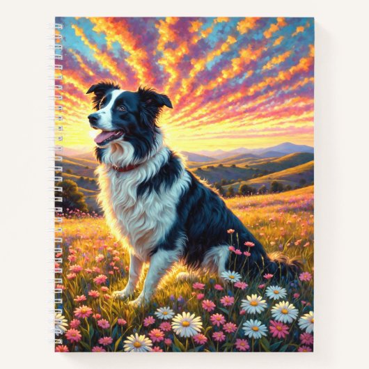 Border Collie Hund Notizblock (Vorderseite)