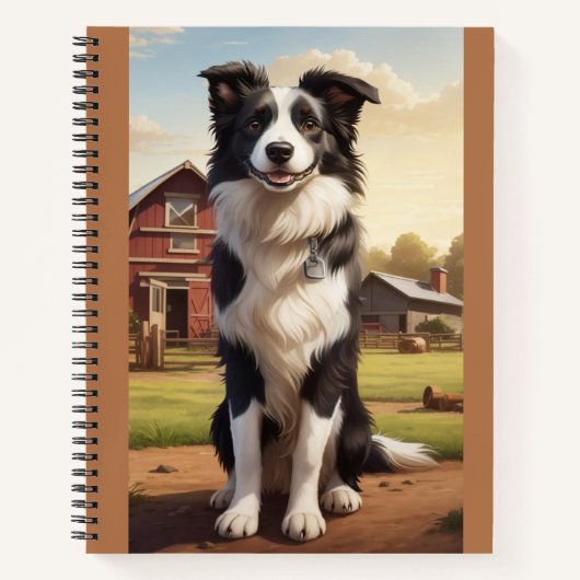 Border Collie Hund Notizblock (Vorderseite)