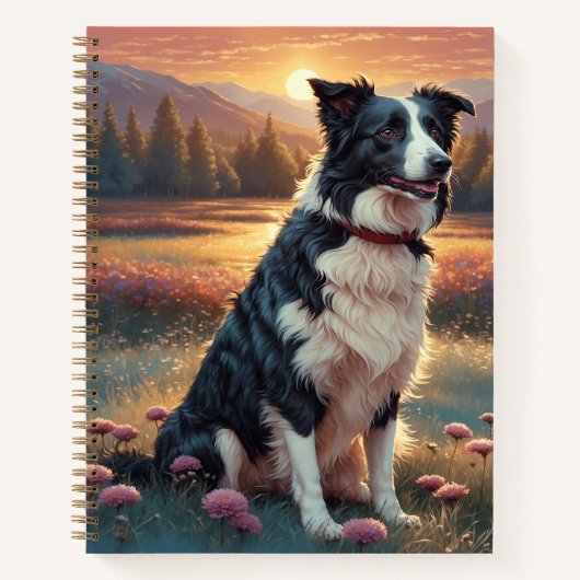 Border Collie Hund Notizblock (Vorderseite)