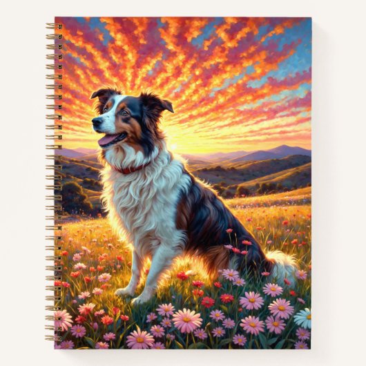 Border Collie Hund Notizblock (Vorderseite)