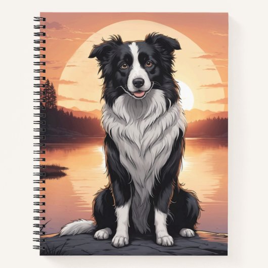 Border Collie Hund Notizblock (Vorderseite)