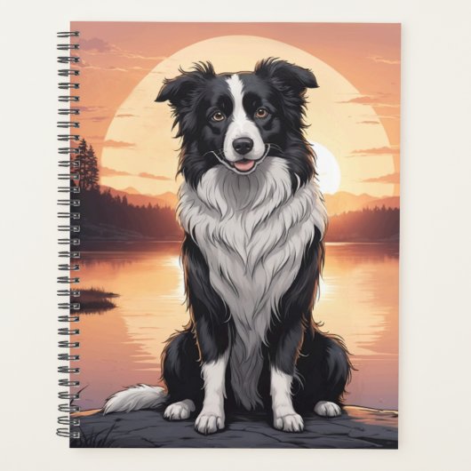 Border Collie Hund Planer (Vorderseite)