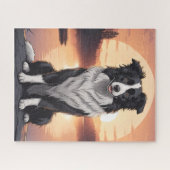 Border Collie Hund Puzzle (Horizontal)