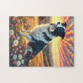 Border Collie Hund Puzzle (Horizontal)