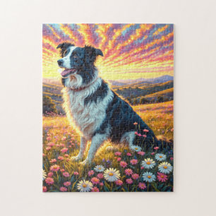 Border Collie Hund Puzzle
