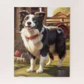 Border Collie Hund Puzzle (Vertikal)