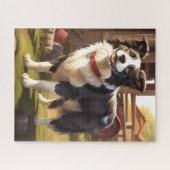 Border Collie Hund Puzzle (Horizontal)