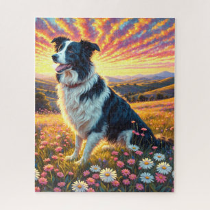 Border Collie Hund Puzzle