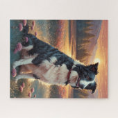 Border Collie Hund Puzzle (Horizontal)