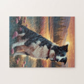 Border Collie Hund Puzzle (Horizontal)