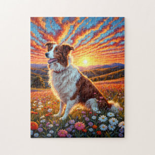 Border Collie Hund Puzzle