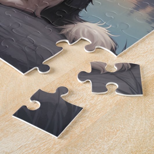 Border Collie Hund Puzzle (Seite)