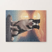 Border Collie Hund Puzzle (Horizontal)