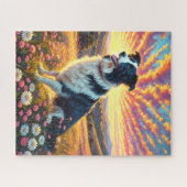Border Collie Hund Puzzle (Horizontal)