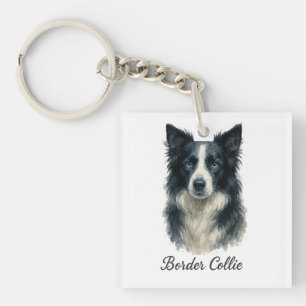 Border Collie Hund Schlüsselanhänger