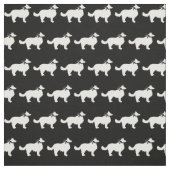 Border Collie Hund Silhouette Haustier Stoff (Muster)