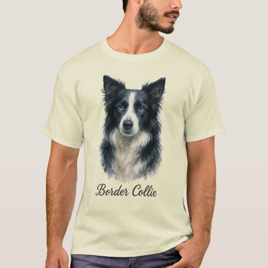 Border Collie Hund T-Shirt (Vorderseite)