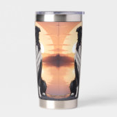 Border Collie Hund Thermobecher (Links)