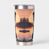 Border Collie Hund Thermobecher (Rechts)