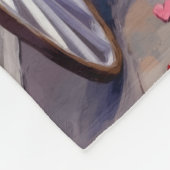 Border Collie Hund Valentinstag Fleecedecke (Ecke)