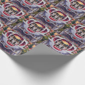Border Collie Hund Valentinstag Geschenkpapier (Ecke)