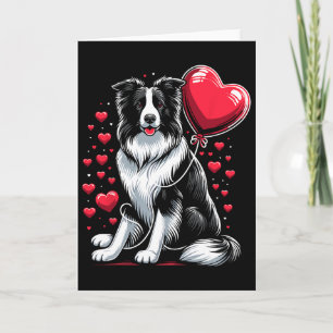 Border Collie Hund Valentinstag Hundebesitzer Vale Karte