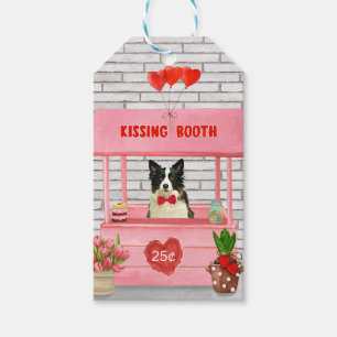 Border Collie Hund Valentinstag Küssstand  Geschenkanhänger