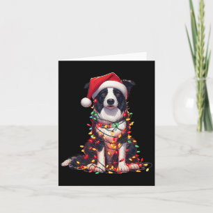 Border Collie Hund Weihnachtsbeleuchtung Weihnacht Karte