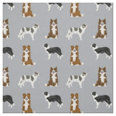 Border Collie Hunde braun, merle, grau Stoff (Muster)