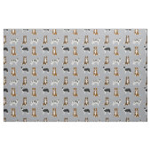Border Collie Hunde braun, merle, grau Stoff (Fat Quarter (45,7 x 55,9 cm))