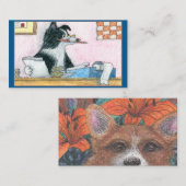 Border Collie Hunde Buchhalter steuerlich Visitenkarte (Vorne/Hinten)