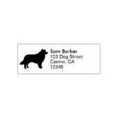Border Collie Hunde Silhouette Rücksendeadresse Permastempel (Design)