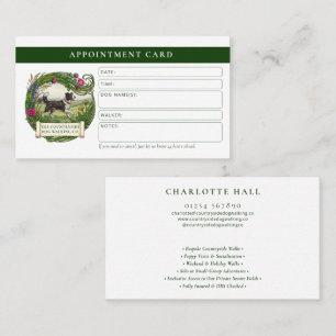 Border Collie Hundebetreuer Individuelle Terminkar Visitenkarte